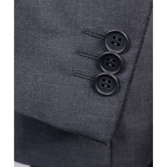 Emporio Armani Solid Gray 3-Button Sport Coat Suit Jacket Blazer Sz 42L Wool EUC - Picture 7 of 15